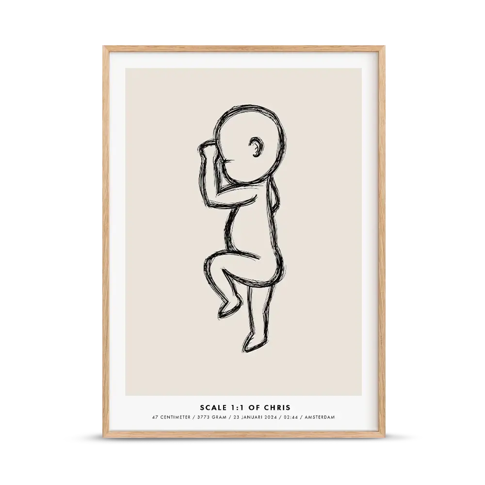 Birth poster beige Birth poster beige