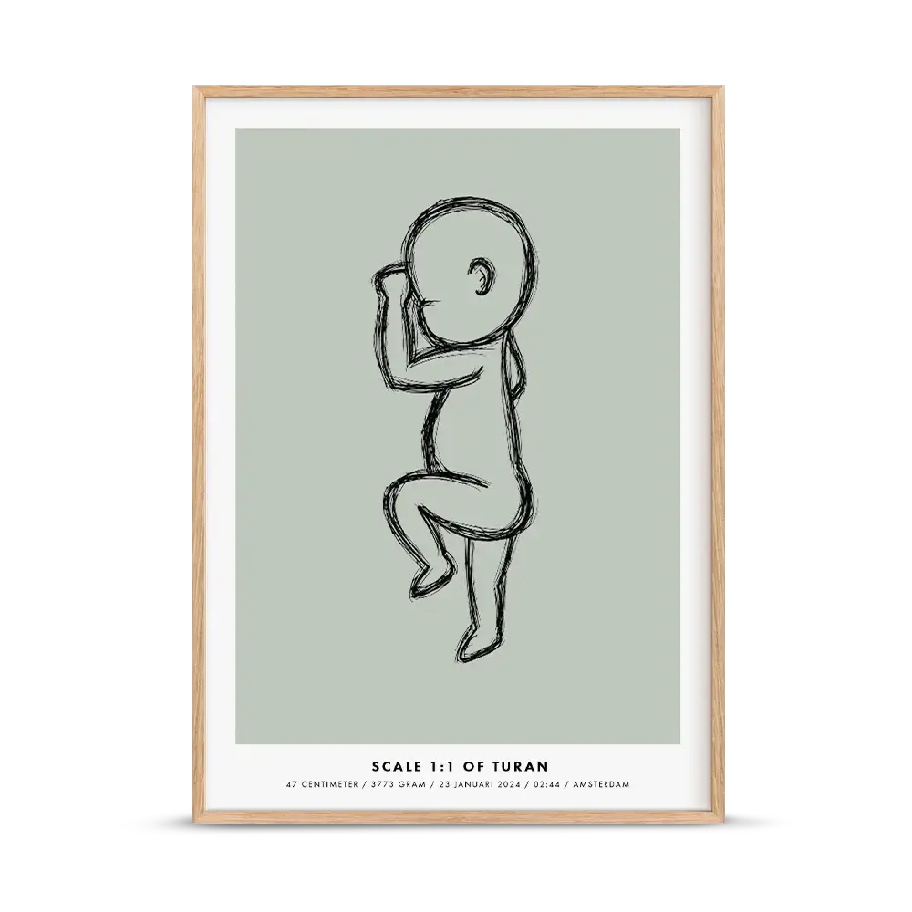 Birth poster green Birth poster green